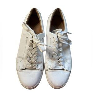 Frye Women’s White Leather Sneakers Size 8.5 *Read Below